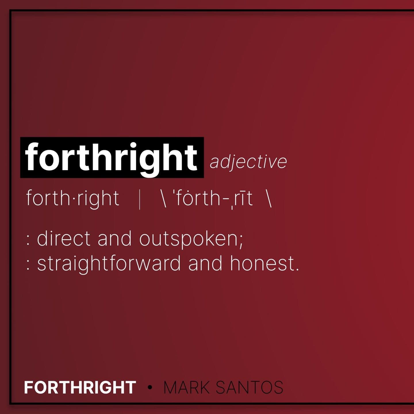 "Forthright" (E.P.) Release Campaign asset 26
