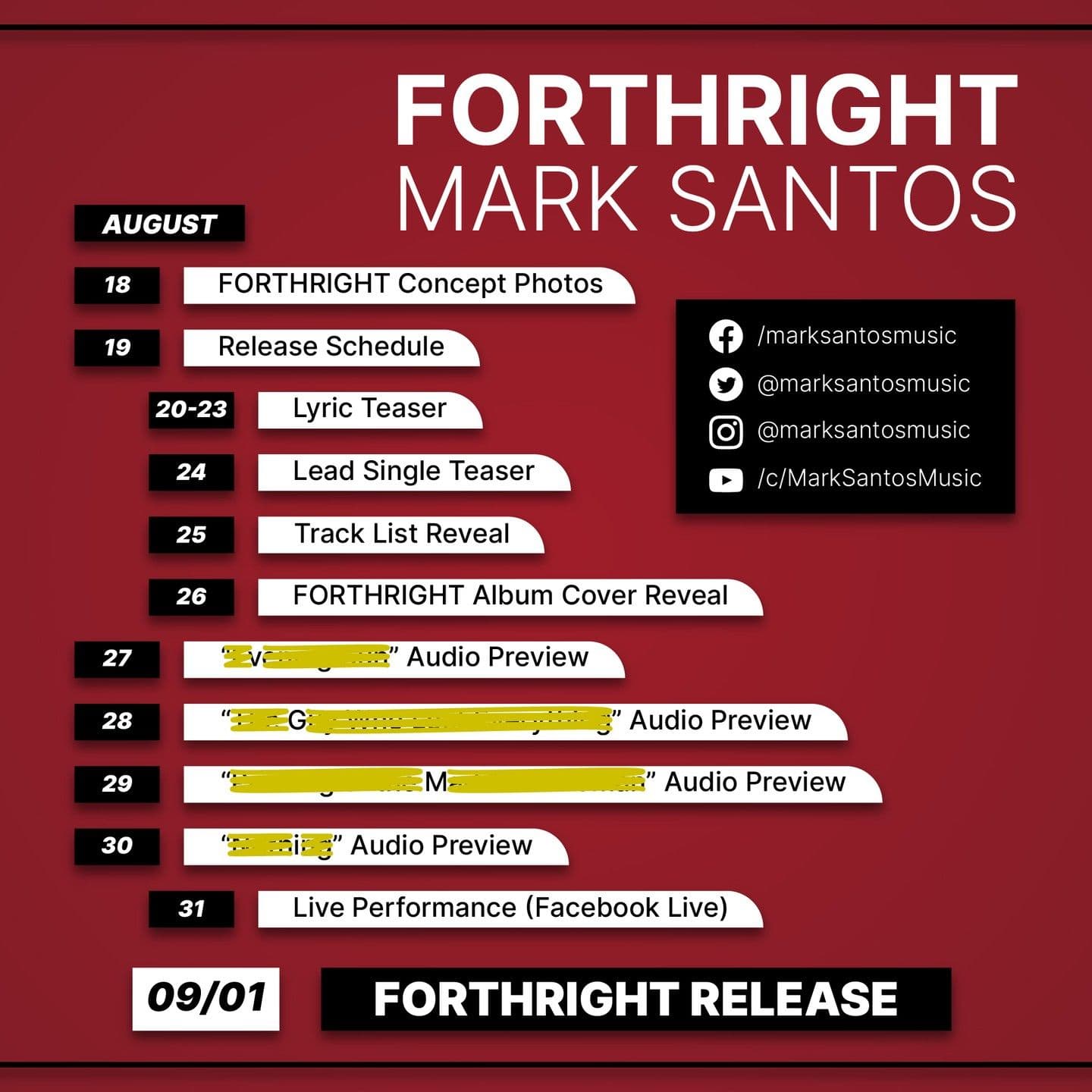 "Forthright" (E.P.) Release Campaign asset 25