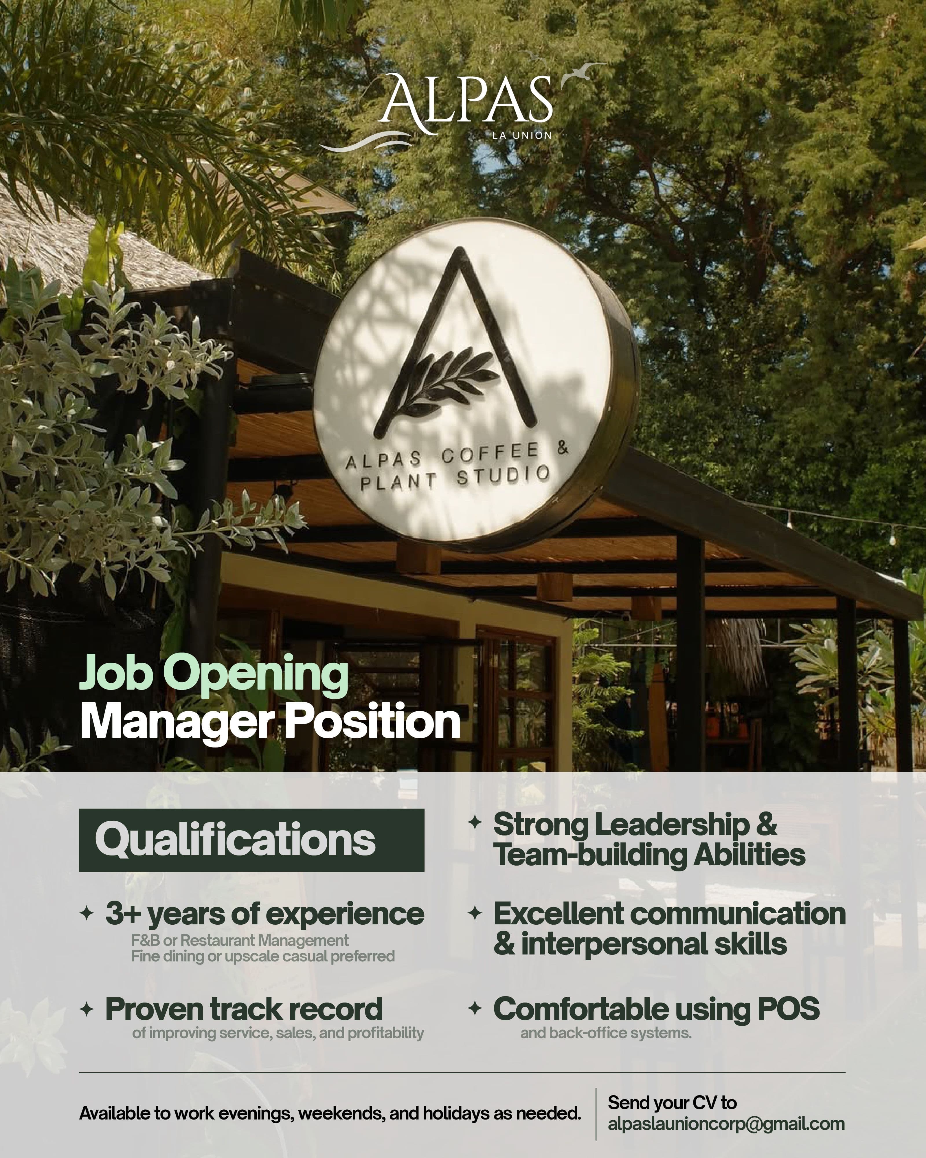 Job Opening: Manager Position asset 1